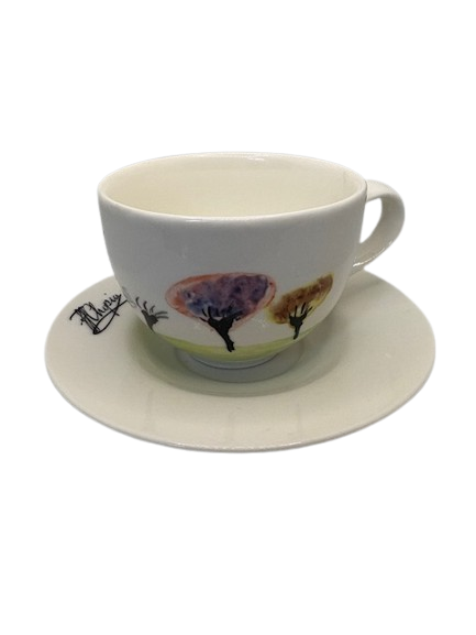 Filiżanka Chopin Piano Cafe ręcznie malowana, polska porcelana 250 ml - obrazek 3