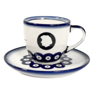 Filiżanka ze spodkiem CHOPIN Piano Cafe Bolesławiec_dizajn 100ml