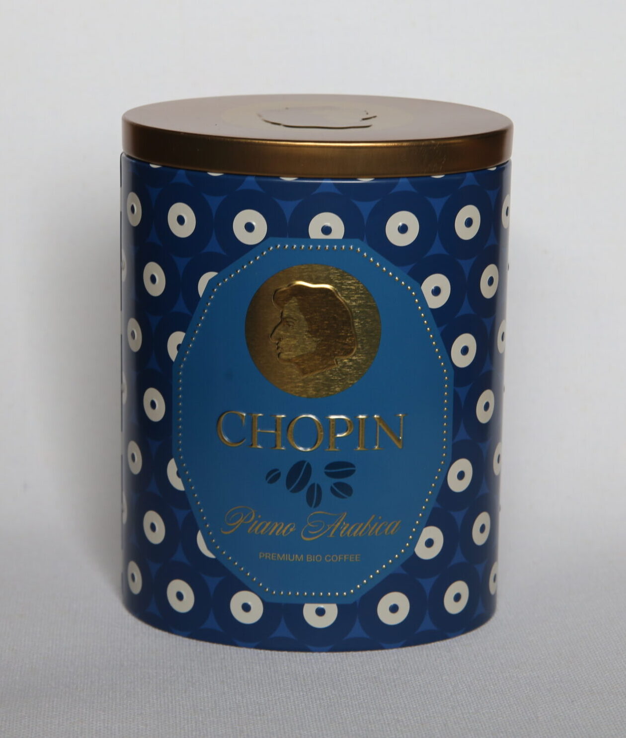 Kawa ziarnista ARABICA CHOPIN Piano Cafe metalowa puszka 200g - obrazek 2