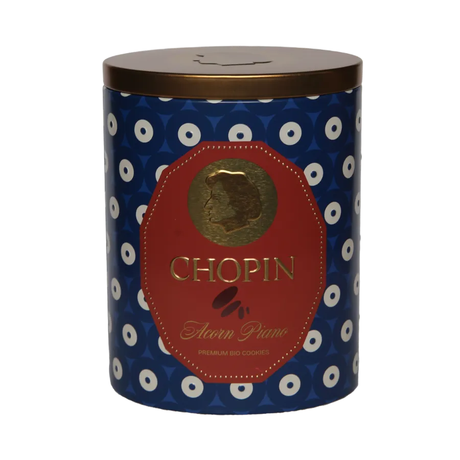 Ciastka żołędziowe CHOPIN Piano Cafe metalowa puszka 200g